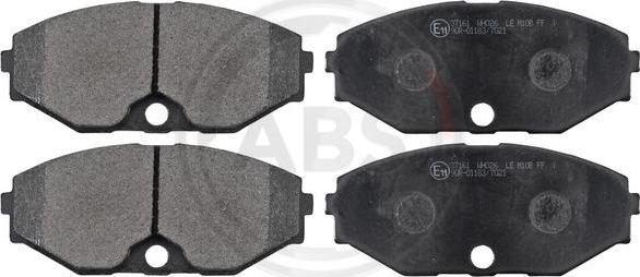 A.B.S. 37161 - Комплект спирачно феродо, дискови спирачки vvparts.bg
