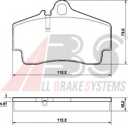 A.B.S. 37102 OE - Комплект спирачно феродо, дискови спирачки vvparts.bg