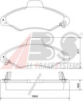 A.B.S. 37127 OE - Комплект спирачно феродо, дискови спирачки vvparts.bg