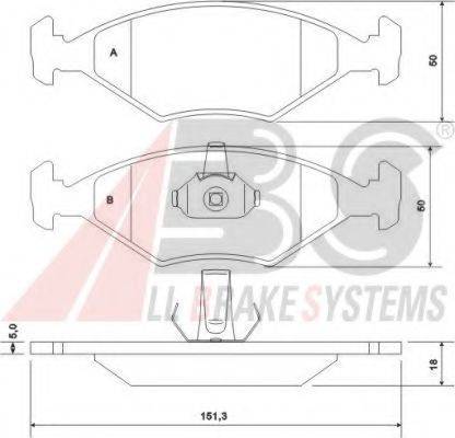 A.B.S. 37170 OE - Комплект спирачно феродо, дискови спирачки vvparts.bg