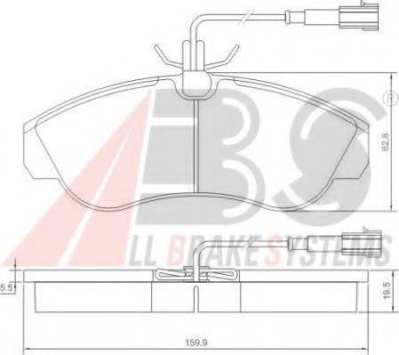 A.B.S. 37171 OE - Комплект спирачно феродо, дискови спирачки vvparts.bg