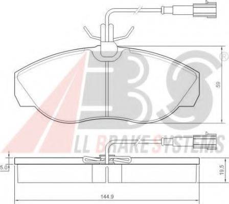 A.B.S. 37172 OE - Комплект спирачно феродо, дискови спирачки vvparts.bg