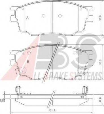 A.B.S. 37351 OE - Комплект спирачно феродо, дискови спирачки vvparts.bg