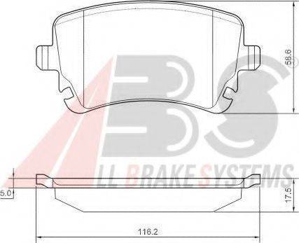 A.B.S. 37366 OE - Комплект спирачно феродо, дискови спирачки vvparts.bg