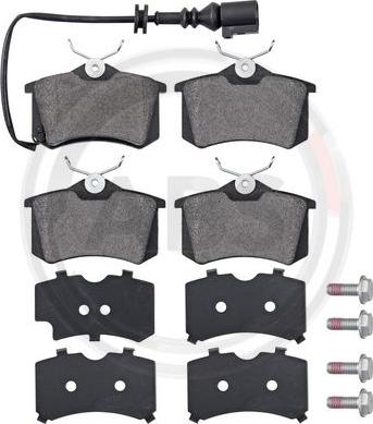 A.B.S. 37334 - Комплект спирачно феродо, дискови спирачки vvparts.bg