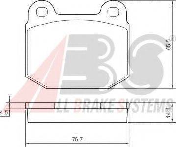 A.B.S. 37326 OE - Комплект спирачно феродо, дискови спирачки vvparts.bg