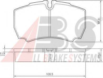 A.B.S. 37298 OE - Комплект спирачно феродо, дискови спирачки vvparts.bg