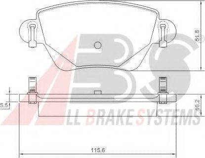 A.B.S. 37254 OE - Комплект спирачно феродо, дискови спирачки vvparts.bg