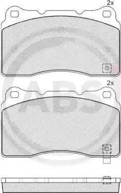 A.B.S. 37716 - Комплект спирачно феродо, дискови спирачки vvparts.bg