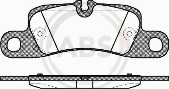 A.B.S. 37725 - Комплект спирачно феродо, дискови спирачки vvparts.bg