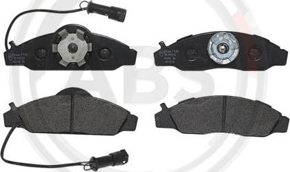 A.B.S. P15003 - Комплект спирачно феродо, дискови спирачки vvparts.bg