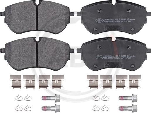 A.B.S. P85173 - Комплект спирачно феродо, дискови спирачки vvparts.bg