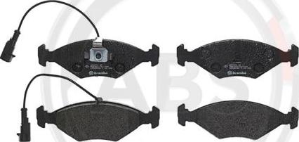 A.B.S. P23056 - Комплект спирачно феродо, дискови спирачки vvparts.bg