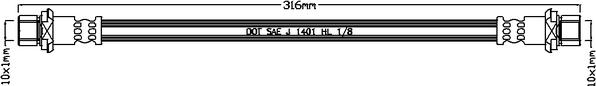 ABTEX ABH1418 - Спирачен маркуч vvparts.bg