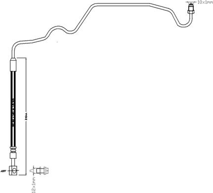 ABTEX ABH1156L - Спирачен маркуч vvparts.bg