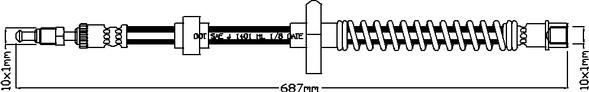 ABTEX ABH1176R - Спирачен маркуч vvparts.bg