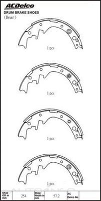 ACDelco ACBS1371 - Комплект спирачна челюст vvparts.bg