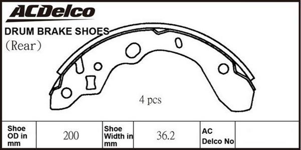 ACDelco ACBS1771 - Комплект спирачна челюст vvparts.bg