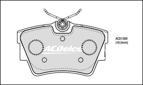 ACDelco ACD1389 - Комплект спирачно феродо, дискови спирачки vvparts.bg