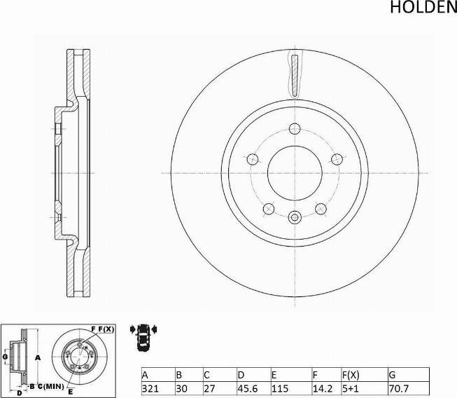 ACDelco ACDR2497 - Спирачен диск vvparts.bg