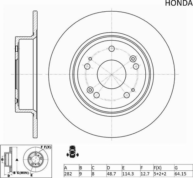 ACDelco ACDR2519 - Спирачен диск vvparts.bg