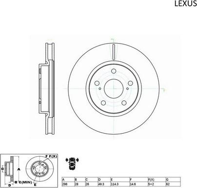 ACDelco ACDR2726 - Спирачен диск vvparts.bg