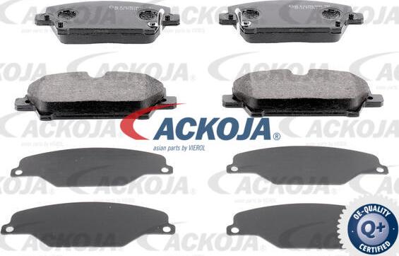 ACKOJA A26-0089 - Комплект спирачно феродо, дискови спирачки vvparts.bg