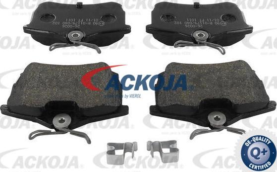 ACKOJA A26-0026 - Комплект спирачно феродо, дискови спирачки vvparts.bg