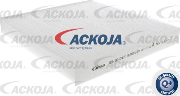 ACKOJA A26-30-0002 - Филтър купе (поленов филтър) vvparts.bg