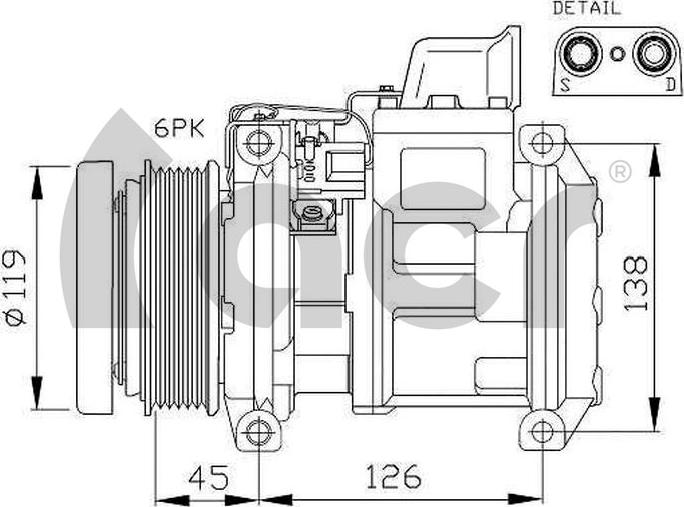 ACR 134427R - Компресор, климатизация vvparts.bg