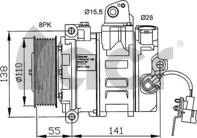 ACR 134278 - Компресор, климатизация vvparts.bg