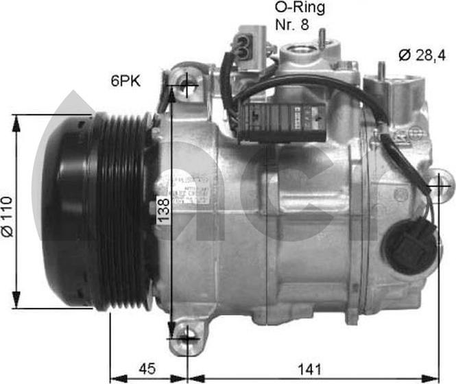 ACR 135256G - Компресор, климатизация vvparts.bg