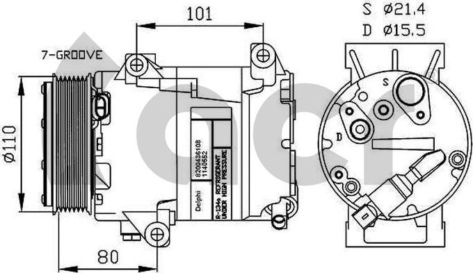 ACR 133190 - Компресор, климатизация vvparts.bg