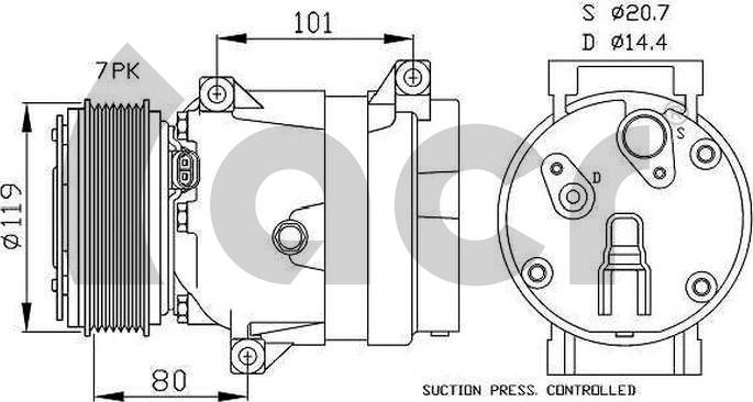 ACR 133151 - Компресор, климатизация vvparts.bg