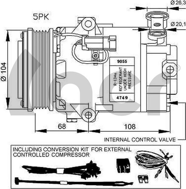 ACR 133186 - Компресор, климатизация vvparts.bg