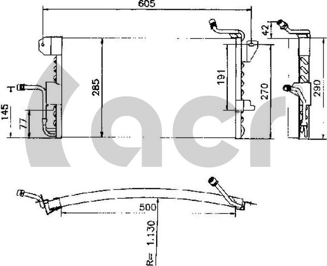 ACR 300405 - Кондензатор, климатизация vvparts.bg