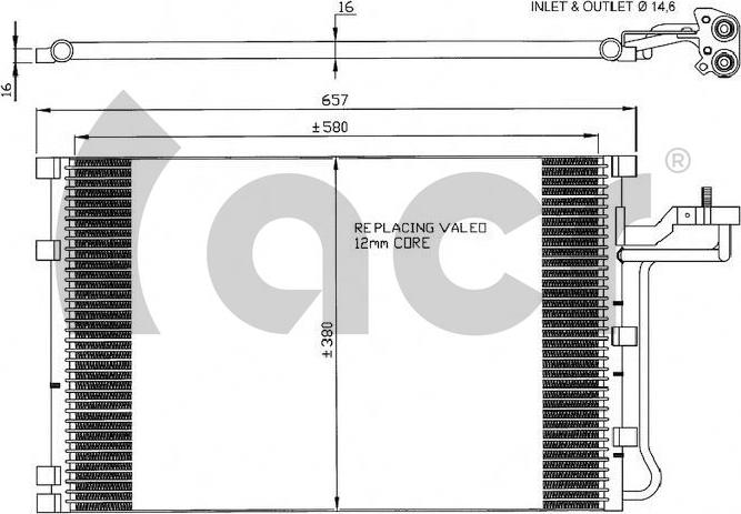 ACR 300599 - Кондензатор, климатизация vvparts.bg