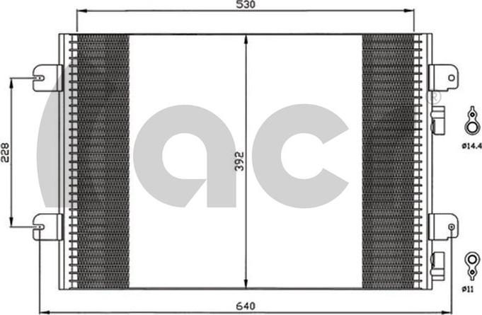 ACR 300595 - Кондензатор, климатизация vvparts.bg