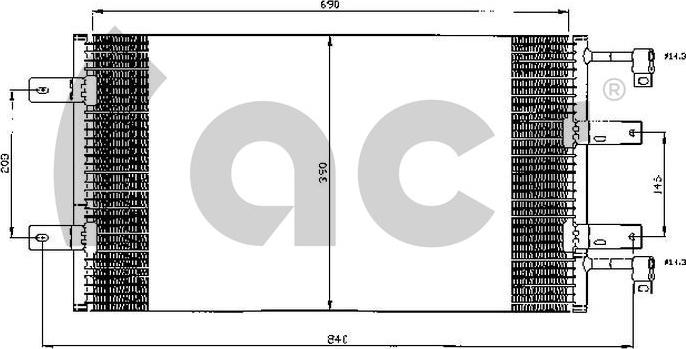 ACR 300547 - Кондензатор, климатизация vvparts.bg