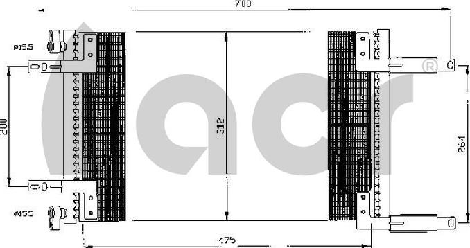 ACR 300536 - Кондензатор, климатизация vvparts.bg