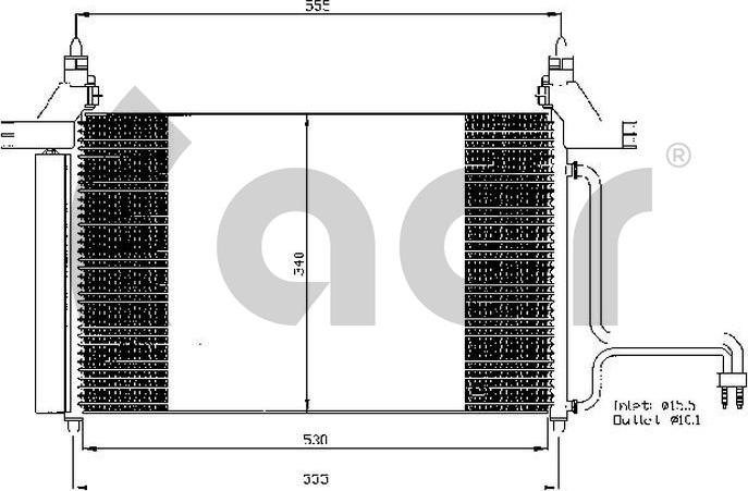 ACR 300538 - Кондензатор, климатизация vvparts.bg