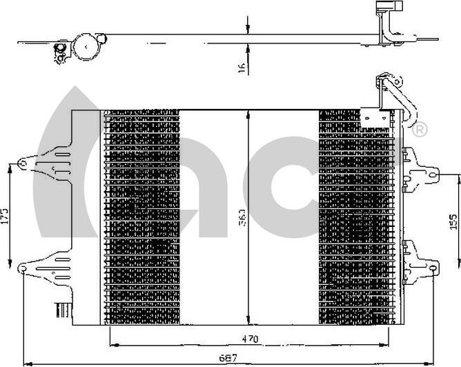 ACR 300525 - Кондензатор, климатизация vvparts.bg