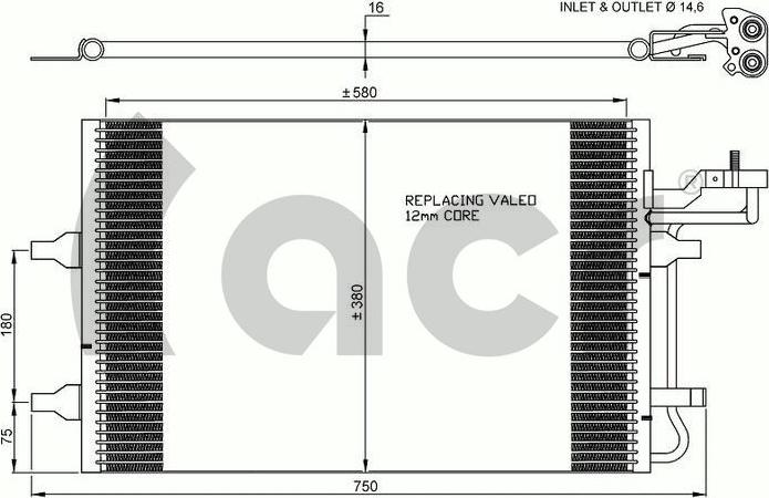 ACR 300655 - Кондензатор, климатизация vvparts.bg