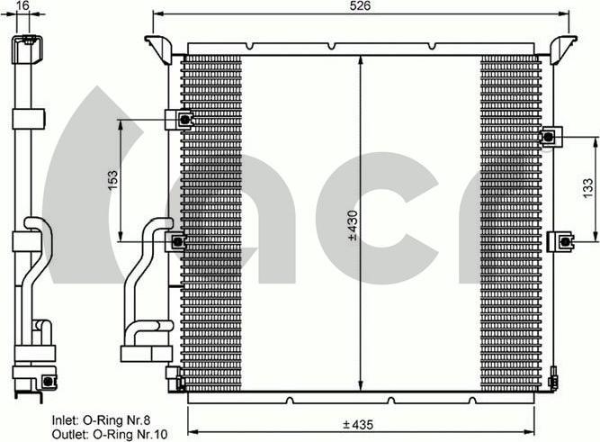 ACR 300605 - Кондензатор, климатизация vvparts.bg