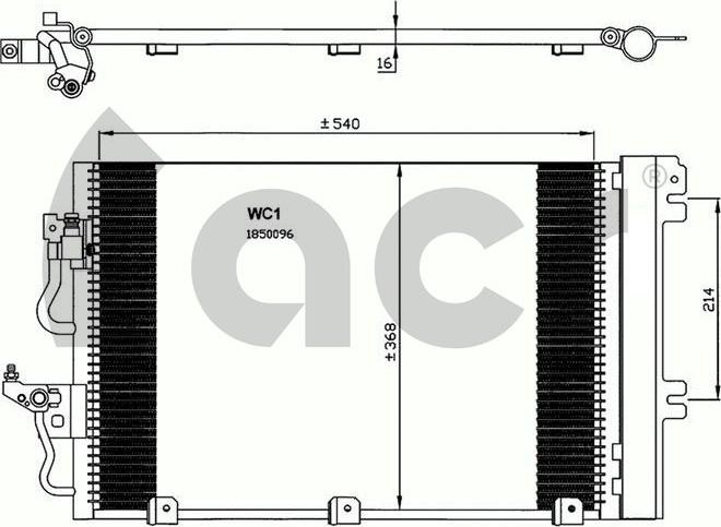 ACR 300618 - Кондензатор, климатизация vvparts.bg