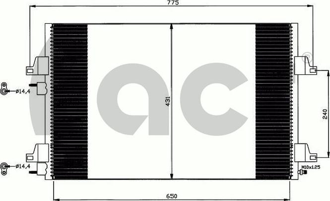 ACR 300622 - Кондензатор, климатизация vvparts.bg