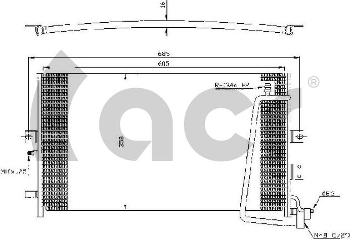 ACR 300305 - Кондензатор, климатизация vvparts.bg