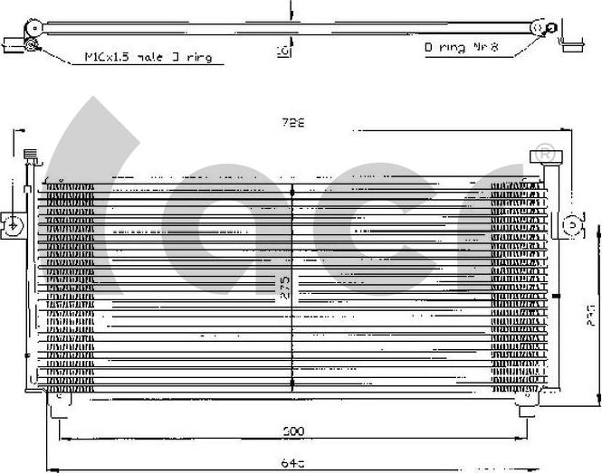 ACR 300323 - Кондензатор, климатизация vvparts.bg