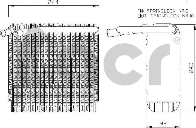 ACR 310009 - Изпарител, климатична система vvparts.bg