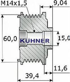 AD Kühner 885578M - Ремъчна шайба, генератор vvparts.bg